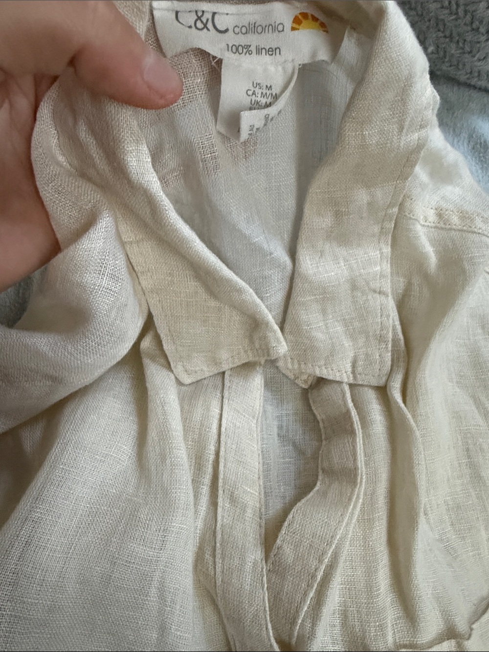 C&C California Cream Linen button down